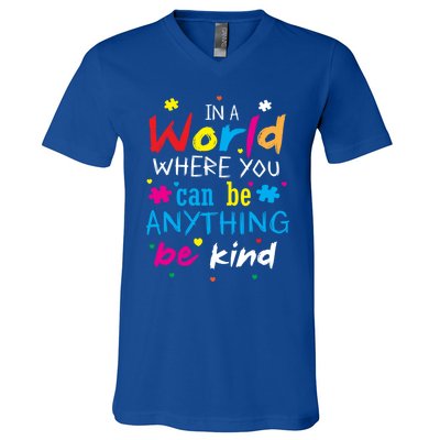 In A World Where You Can Be Anything Be Kind Gift V-Neck T-Shirt