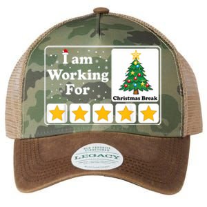 I Am Working For Christmas Break 5 Stars Xmas Tree Legacy Tie Dye Trucker Hat