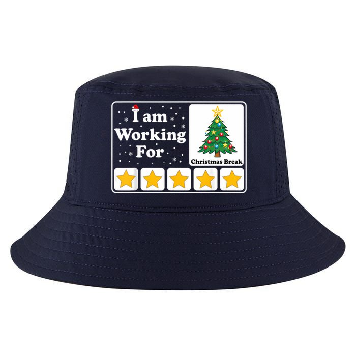 I Am Working For Christmas Break 5 Stars Xmas Tree Cool Comfort Performance Bucket Hat