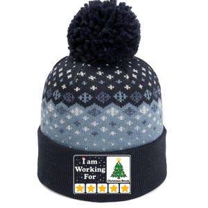 I Am Working For Christmas Break 5 Stars Xmas Tree The Baniff Cuffed Pom Beanie