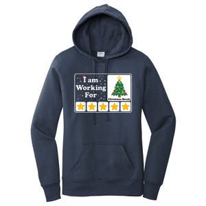 I Am Working For Christmas Break 5 Stars Xmas Tree Women's Pullover Hoodie