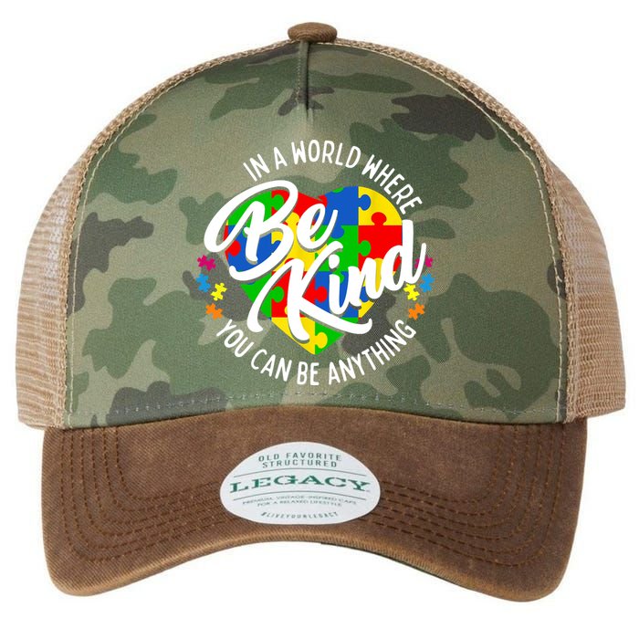 In A World Where You Can Be Anything Be Kind Kindness Legacy Tie Dye Trucker Hat