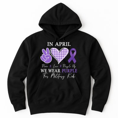In April We Wear Purple For Military Hoodie