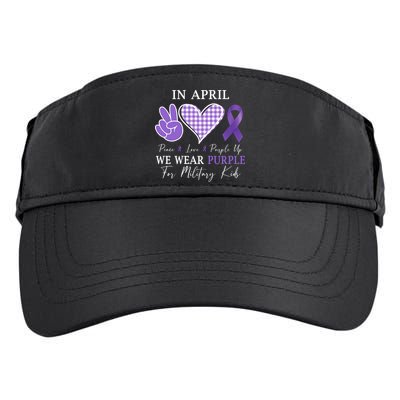 In April We Wear Purple For Military Adult Drive Performance Visor