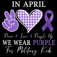 In April We Wear Purple For Military Womens Tank Top