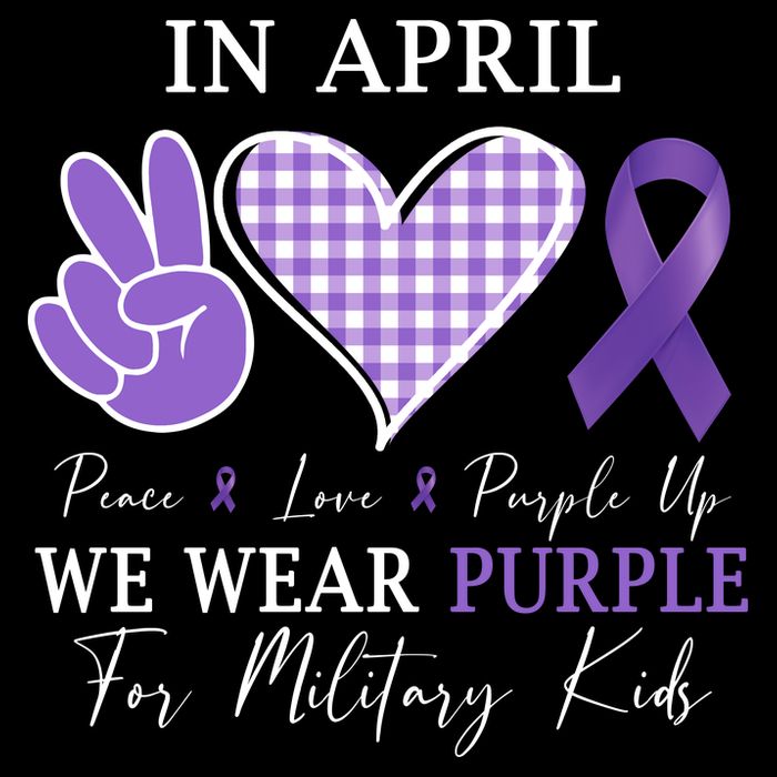 In April We Wear Purple For Military Womens Tank Top