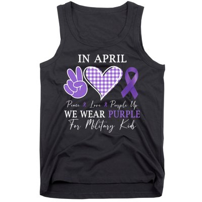 In April We Wear Purple For Military Tank Top