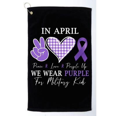 In April We Wear Purple For Military Golf Towel