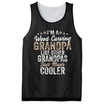 I'm A Wood Carving Grandpa Wood Carver Gifts Wood Carving Mesh Reversible Basketball Jersey Tank