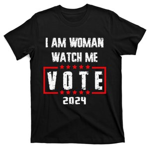 I Am Woman Watch Me Vote Woman Voting Usa 2024 Election Day T-Shirt