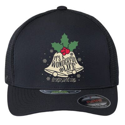 ItS A Wonderful Life Everytime A Bell Rings Christmas Movie Flexfit Unipanel Trucker Cap