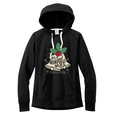 ItS A Wonderful Life Everytime A Bell Rings Christmas Movie Women's Fleece Hoodie