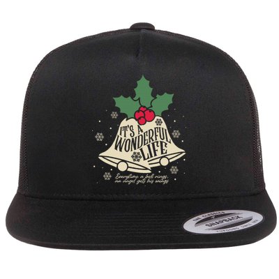 ItS A Wonderful Life Everytime A Bell Rings Christmas Movie Flat Bill Trucker Hat