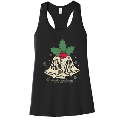 ItS A Wonderful Life Everytime A Bell Rings Christmas Movie Women's Racerback Tank