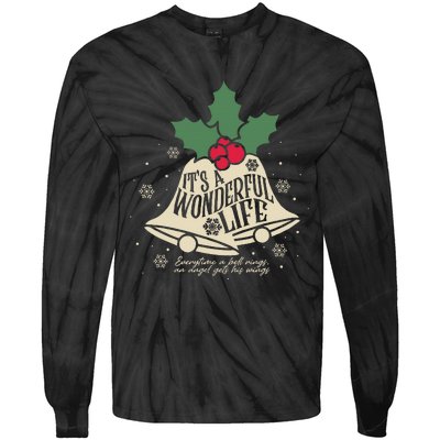 ItS A Wonderful Life Everytime A Bell Rings Christmas Movie Tie-Dye Long Sleeve Shirt