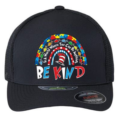 In A World Where You Can Be Anything Be Kind Book Lover Reading Fan Flexfit Unipanel Trucker Cap