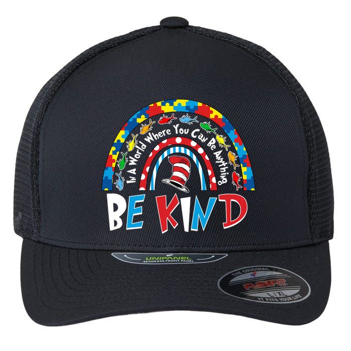 In A World Where You Can Be Anything Be Kind Book Lover Reading Fan Flexfit Unipanel Trucker Cap