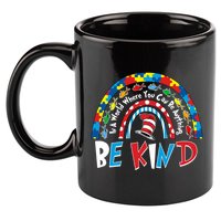 In A World Where You Can Be Anything Be Kind Book Lover Reading Fan 11oz C Handle Ceramic Mug
