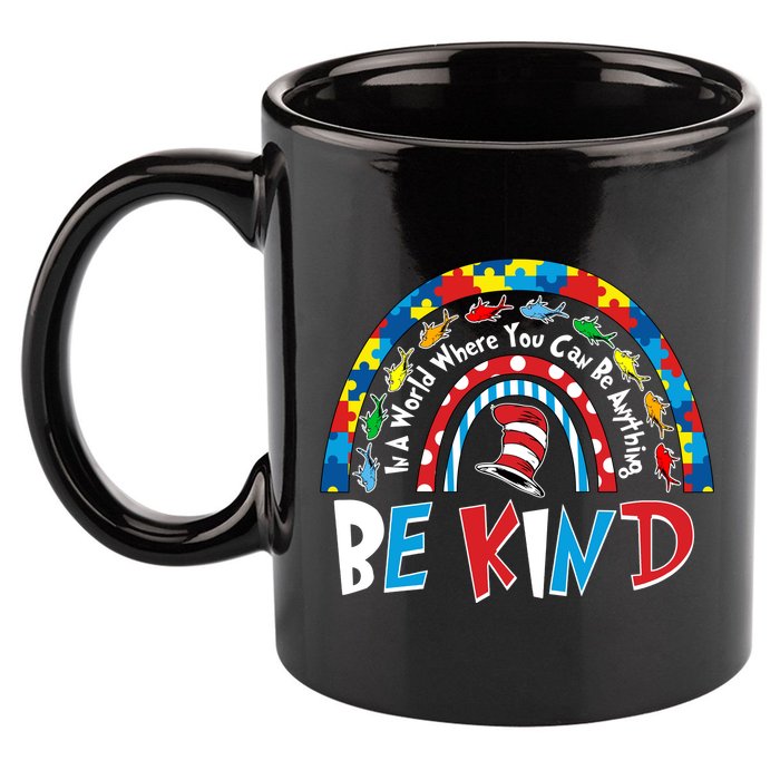 In A World Where You Can Be Anything Be Kind Book Lover Reading Fan 11oz C Handle Ceramic Mug