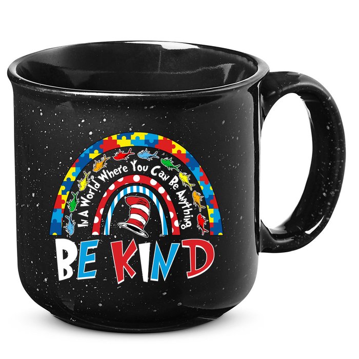 In A World Where You Can Be Anything Be Kind Book Lover Reading Fan 15oz Campfire Ceramic Mug