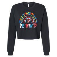 In A World Where You Can Be Anything Be Kind Book Lover Reading Fan Cropped Pullover Crew