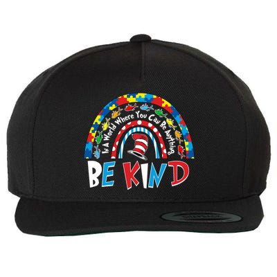 In A World Where You Can Be Anything Be Kind Book Lover Reading Fan Wool Snapback Cap