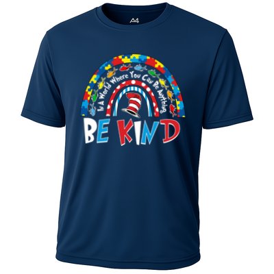 In A World Where You Can Be Anything Be Kind Book Lover Reading Fan Performance Shirt
