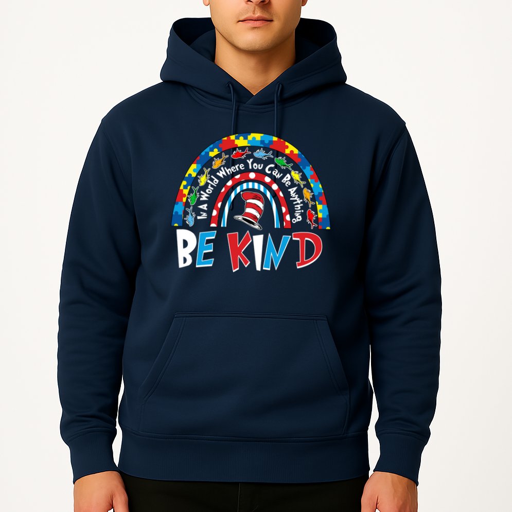 In A World Where You Can Be Anything Be Kind Book Lover Reading Fan Hoodie