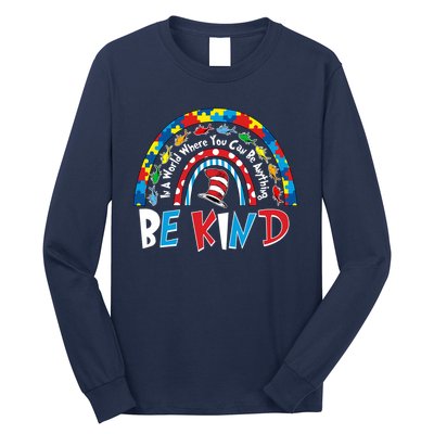 In A World Where You Can Be Anything Be Kind Book Lover Reading Fan Long Sleeve Shirt
