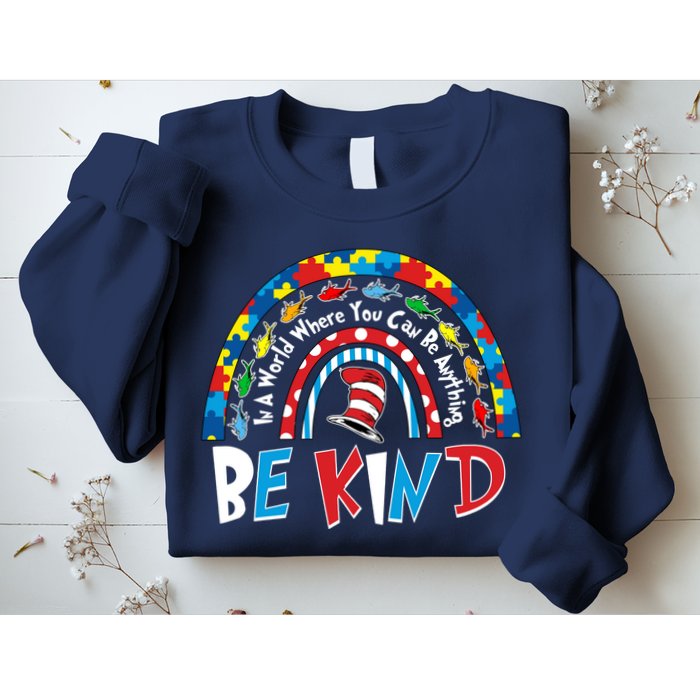 In A World Where You Can Be Anything Be Kind Book Lover Reading Fan Sweatshirt