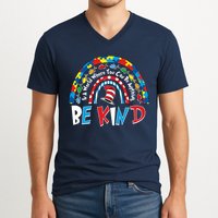 In A World Where You Can Be Anything Be Kind Book Lover Reading Fan V-Neck T-Shirt