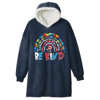 In A World Where You Can Be Anything Be Kind Book Lover Reading Fan Hooded Wearable Blanket