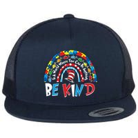 In A World Where You Can Be Anything Be Kind Book Lover Reading Fan Flat Bill Trucker Hat