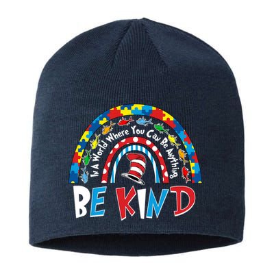 In A World Where You Can Be Anything Be Kind Book Lover Reading Fan Sustainable Beanie