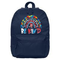 In A World Where You Can Be Anything Be Kind Book Lover Reading Fan 16 in Basic Backpack