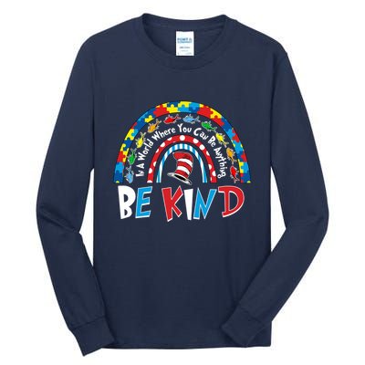 In A World Where You Can Be Anything Be Kind Book Lover Reading Fan Tall Long Sleeve T-Shirt