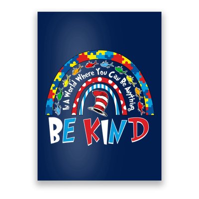 In A World Where You Can Be Anything Be Kind Book Lover Reading Fan Poster