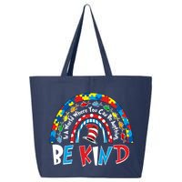 In A World Where You Can Be Anything Be Kind Book Lover Reading Fan 25L Jumbo Tote