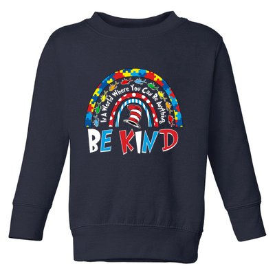 In A World Where You Can Be Anything Be Kind Book Lover Reading Fan Toddler Sweatshirt