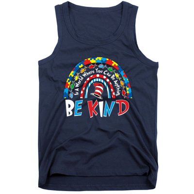 In A World Where You Can Be Anything Be Kind Book Lover Reading Fan Tank Top