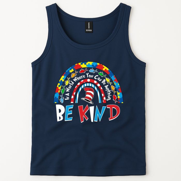 In A World Where You Can Be Anything Be Kind Book Lover Reading Fan Tank Top