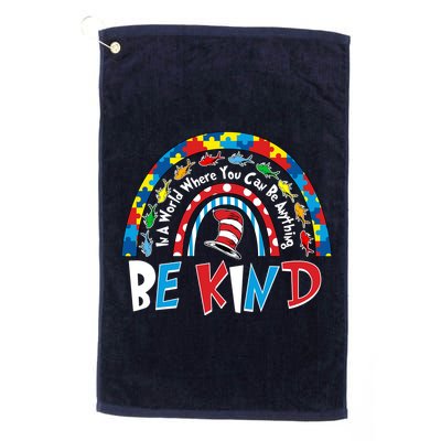 In A World Where You Can Be Anything Be Kind Book Lover Reading Fan Golf Towel