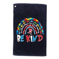 In A World Where You Can Be Anything Be Kind Book Lover Reading Fan Golf Towel