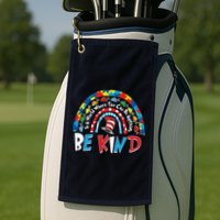 In A World Where You Can Be Anything Be Kind Book Lover Reading Fan Golf Towel