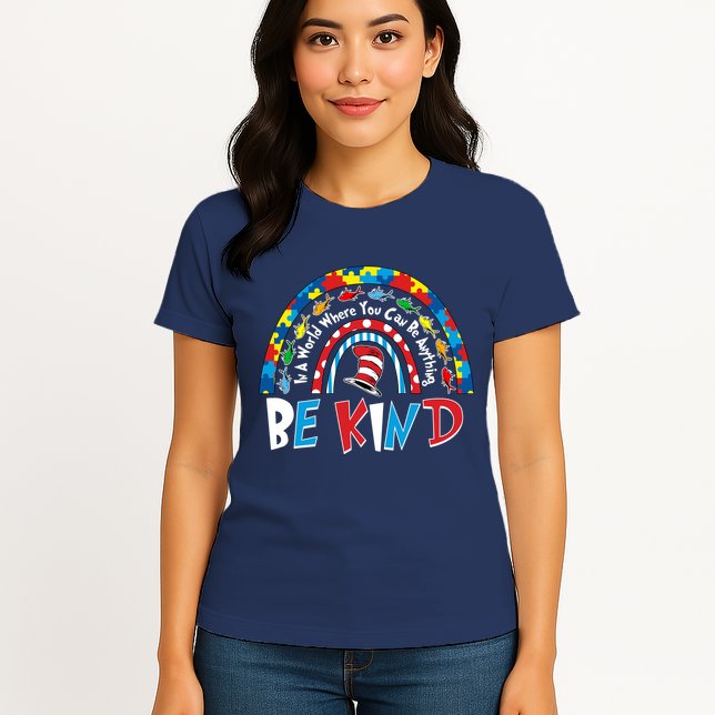 In A World Where You Can Be Anything Be Kind Book Lover Reading Fan Womens T-Shirt