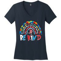 In A World Where You Can Be Anything Be Kind Book Lover Reading Fan Women's V-Neck T-Shirt