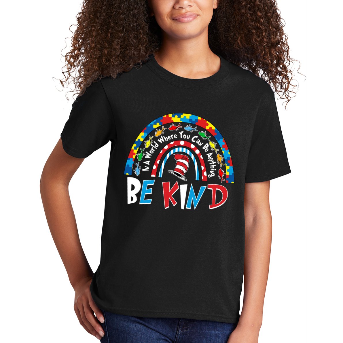 In A World Where You Can Be Anything Be Kind Book Lover Reading Fan Kids T-Shirt