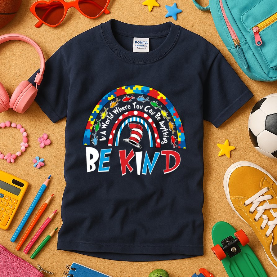 In A World Where You Can Be Anything Be Kind Book Lover Reading Fan Kids T-Shirt