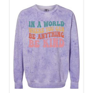 In A World Where You Can Be Anything Be Kind Unity Day Cool Gift Colorblast Crewneck Sweatshirt