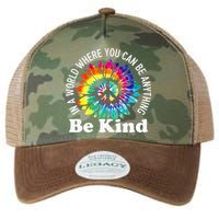 In A World Where You Can Be Anything Be Kind Sign Language Legacy Tie Dye Trucker Hat